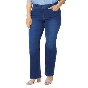 NYDJ Barbara Bootcut Lift Tuck Womens 14 Stretch Dark Wash High Rise Denim Jeans